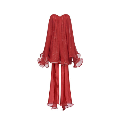 Thiri Chiffon Strapless Mini Dress