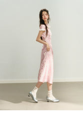 Pink Cheongsam Dress - CHINASQUAD