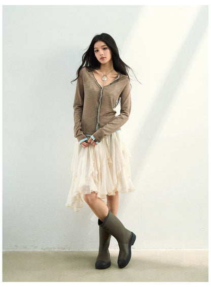 Asymmetric Flowing Chiffon Vacation Skirt