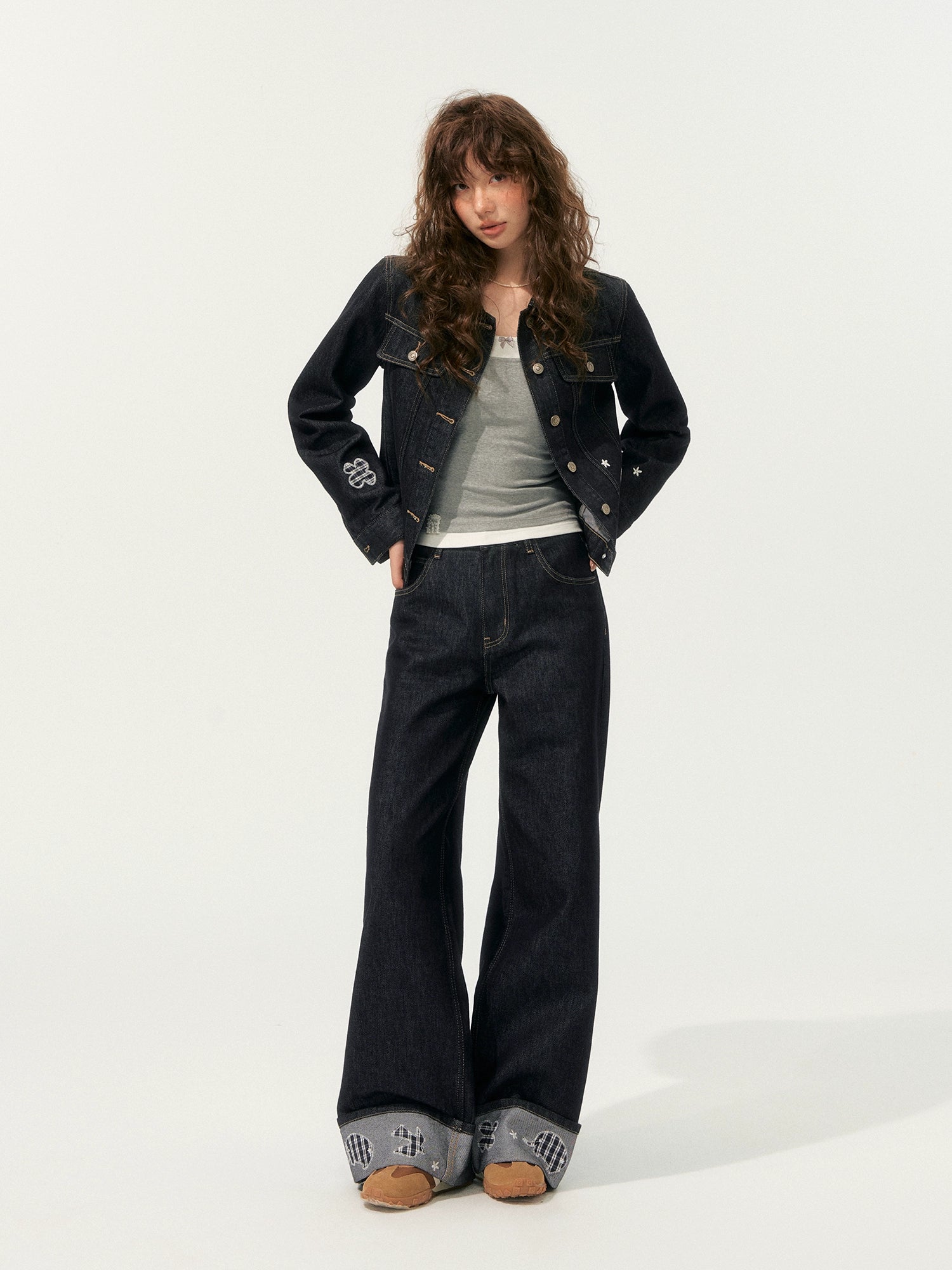 Embroidery Retro Denim Jacket