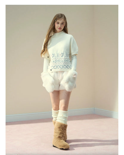 Fair Isle Cape Turtleneck