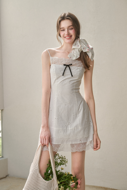 Cotton Embroidered Lace Slip Dress