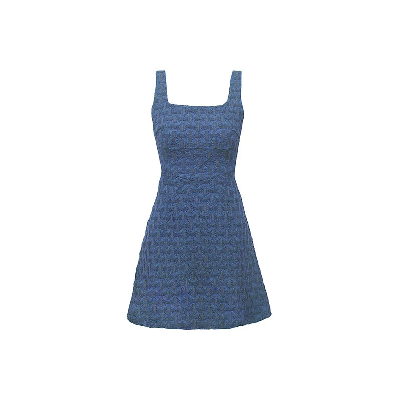 Aphrodite Blue Stretch Denim Camisole Dress