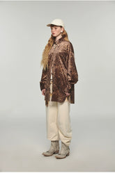 Leopard Print Oversized Shirt - CHINASQUAD