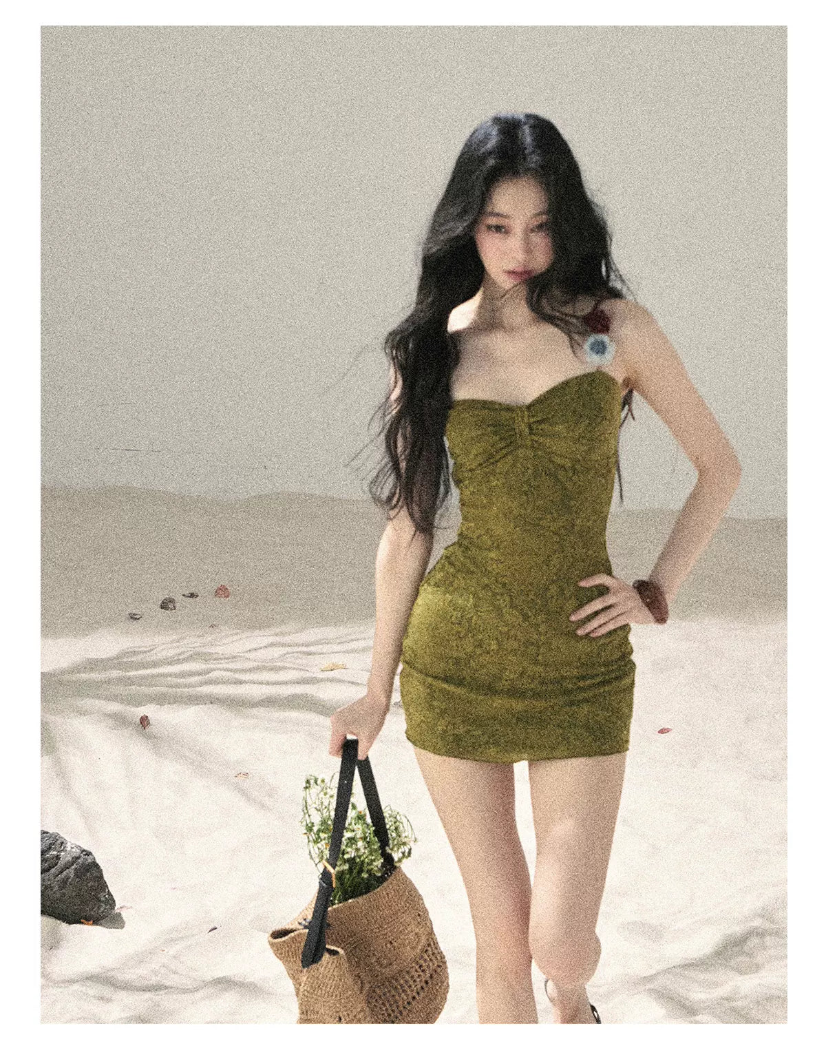 French Vine Jacquard Bodycon Mini Dress