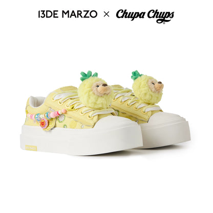 Candy Bear Platform Canvas Sneakers