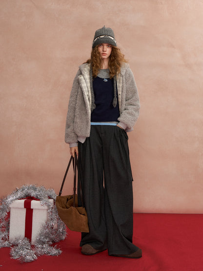 Reversible Hooded Sherpa Jacket