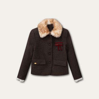 Vintage Wool Coat &amp; Pleated Skirt Set