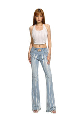 Gradient Fit Mid-Rise Flared Jeans - CHINASQUAD