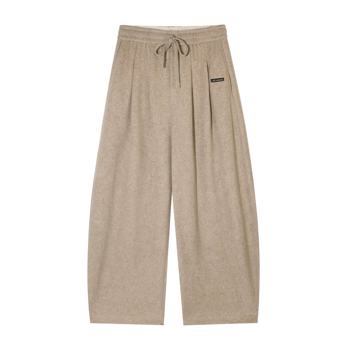 Vintage Fleece Curved-Leg Drawstring Pants