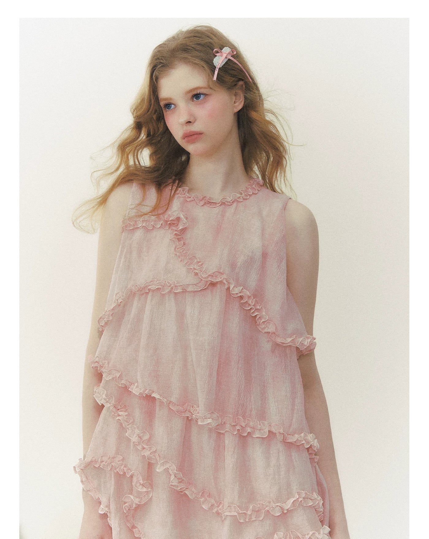 Pink Mist Tiered Ruffle Dress