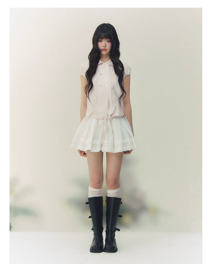 Ivory Letter Vintage Slim Shirt