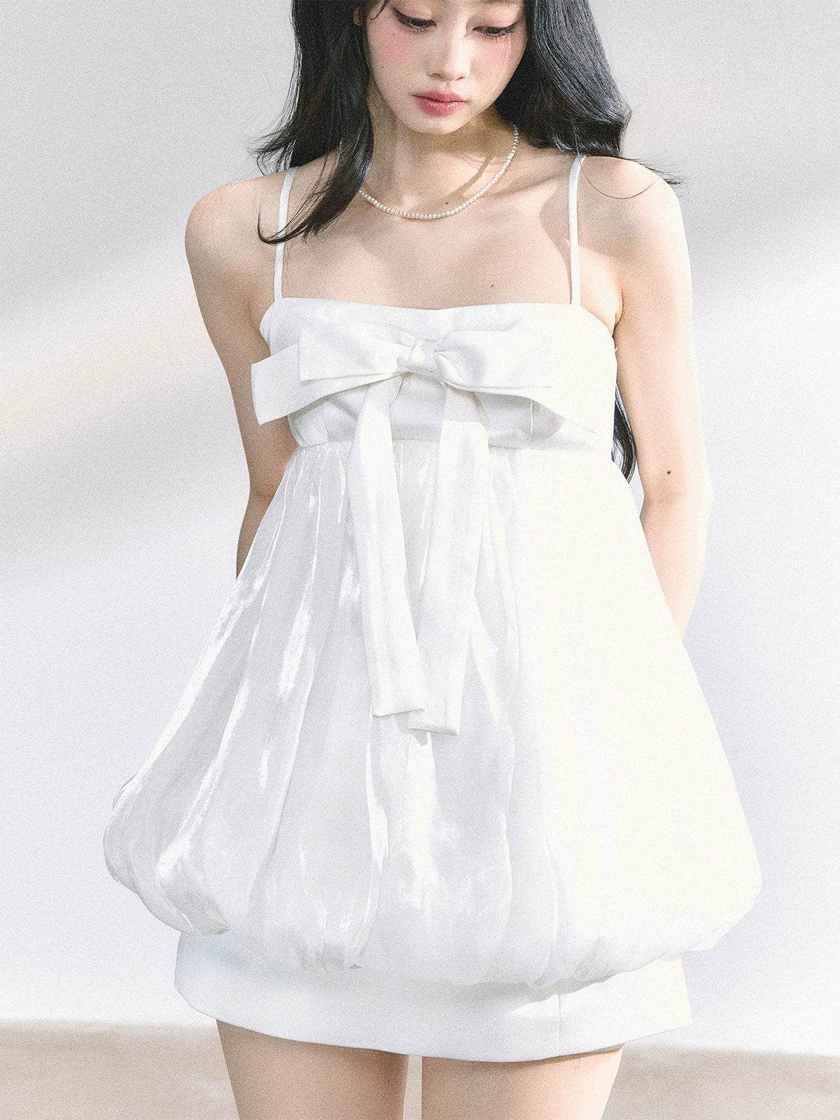 Puff Blossom Off-Shoulder Mini Dress