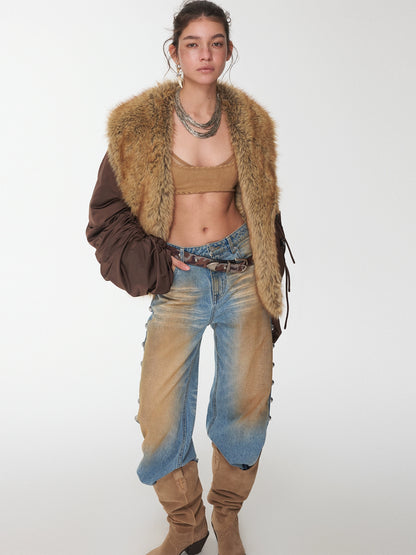 Aviator Faux Fur Jacket