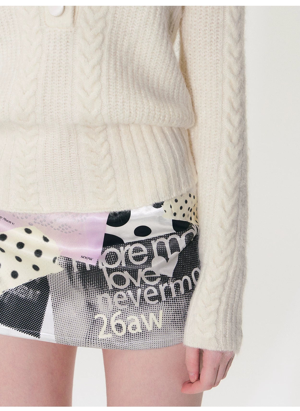 Vintage Cable-Knit V-Neck Sweater