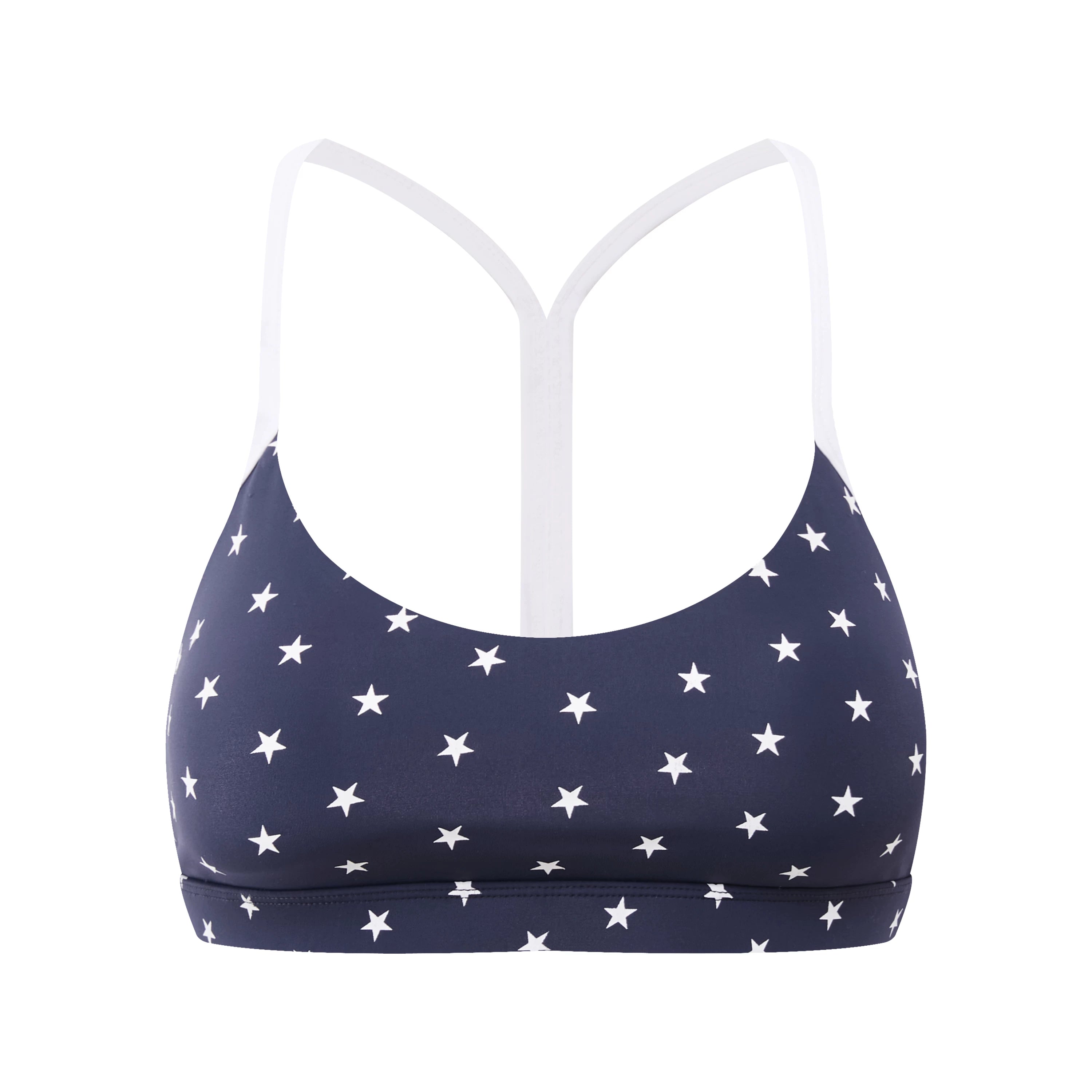 Star Print Racerback Sports Bra