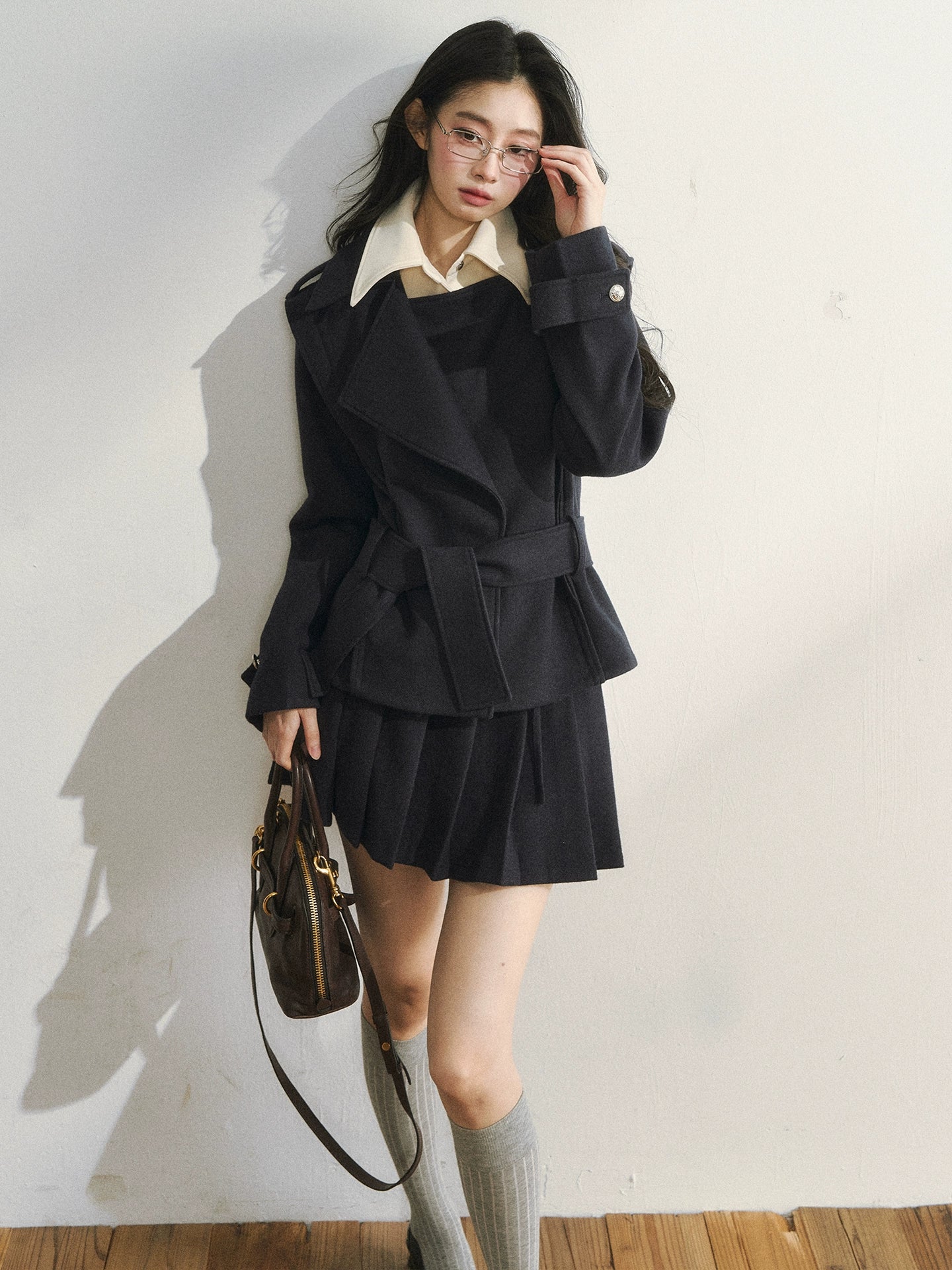 Vintage-Inspired Quilted Blazer &amp; Skirt Set