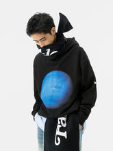 Black Washed Print Hoodie - CHINASQUAD