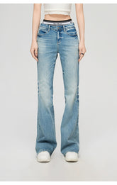 2-in-1 Flared Jeans - CHINASQUAD