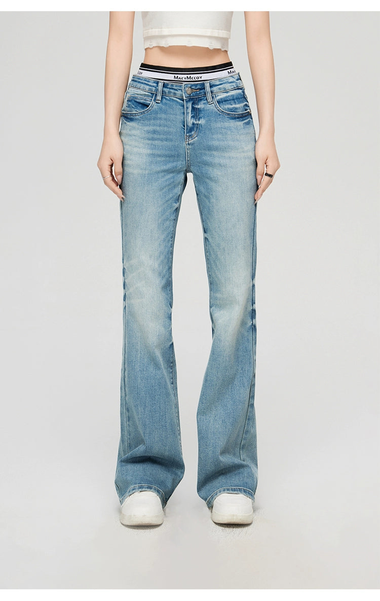 2-in-1 Flared Jeans - CHINASQUAD