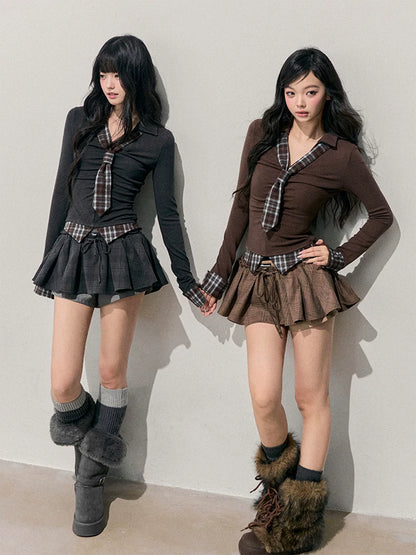 V-Neck Long Sleeve Slim-Fit T-Shirt