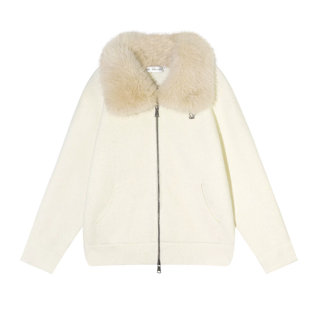 ASGONY Wool-Blend Zip-Up Knit Jacket – view 21