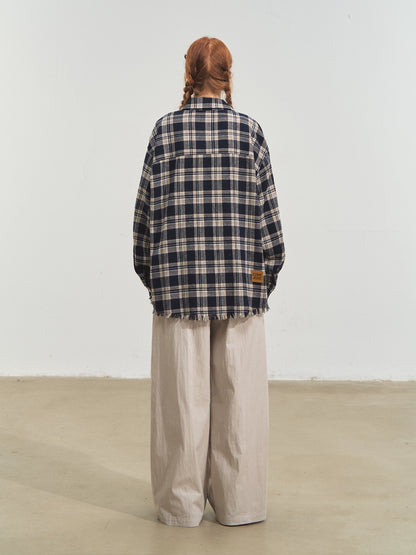 Fun Tassel Plaid Shirt