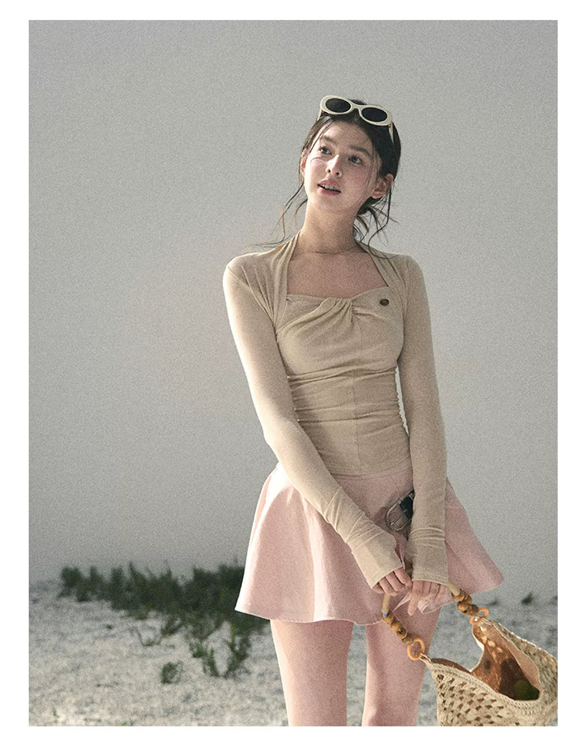 Breeze Layered Cropped Long-Sleeve Tee