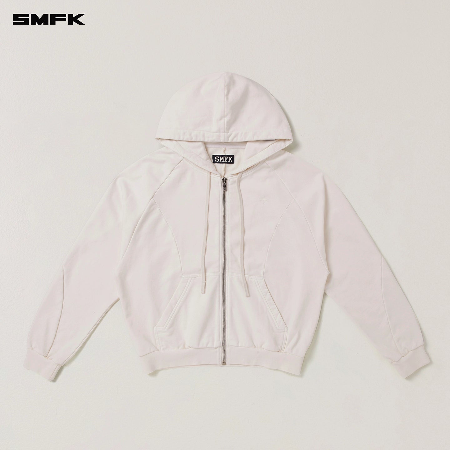 Washed Wide-Fit Zip-up Hoodie