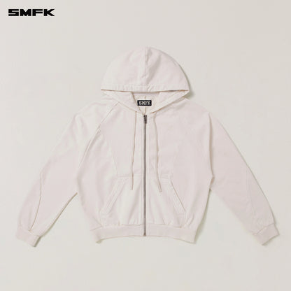 Washed Wide-Fit Zip-up Hoodie
