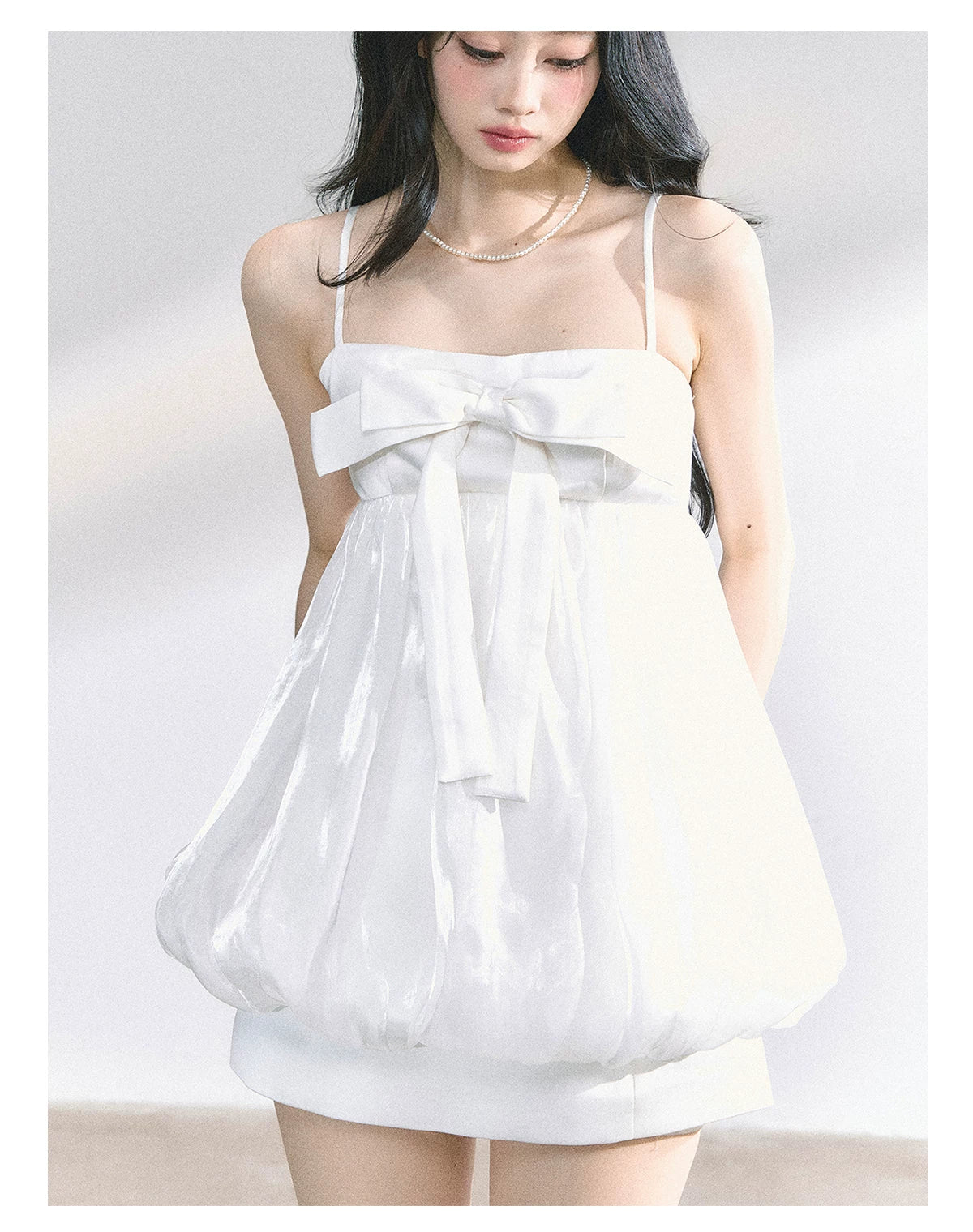 Puff Blossom Off-Shoulder Mini Dress