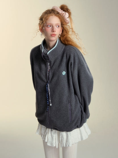 High-Neck Fleece Jacket