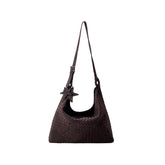 Oversized Woven Suede Tote Shoulder Bag ECODAY