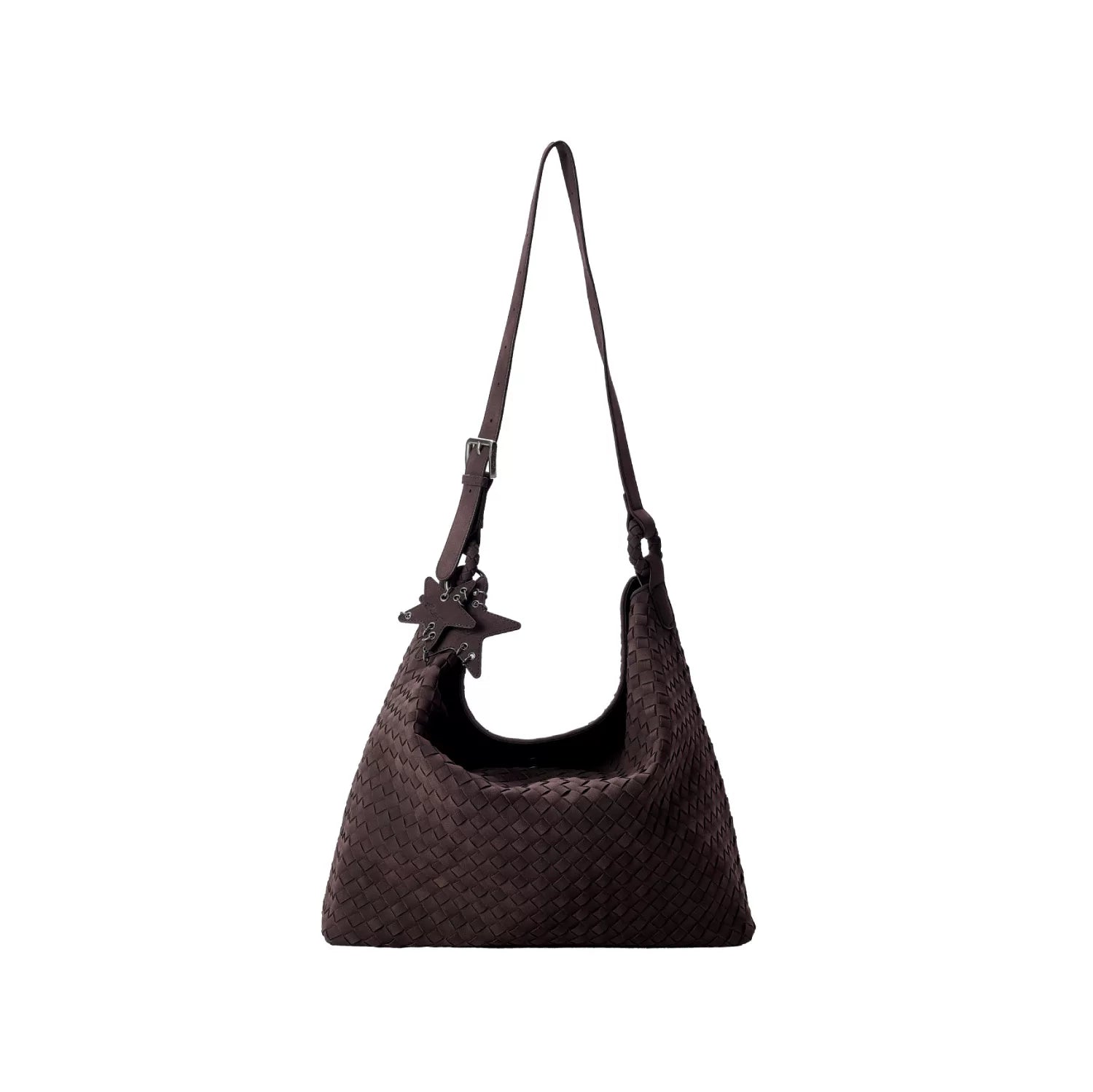 Oversized Woven Suede Tote Shoulder Bag ECODAY