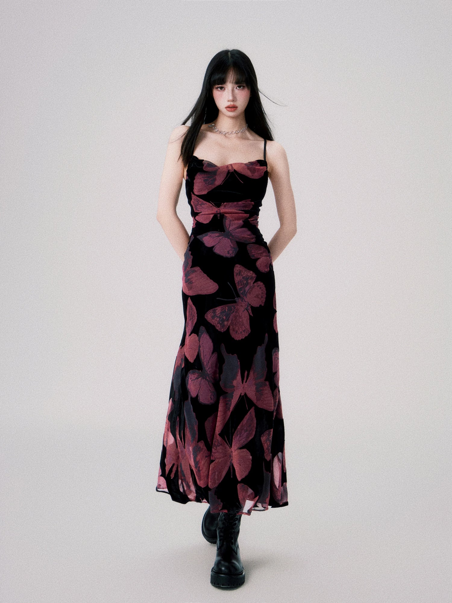 Backless New Chinese Slip Maxi Dress