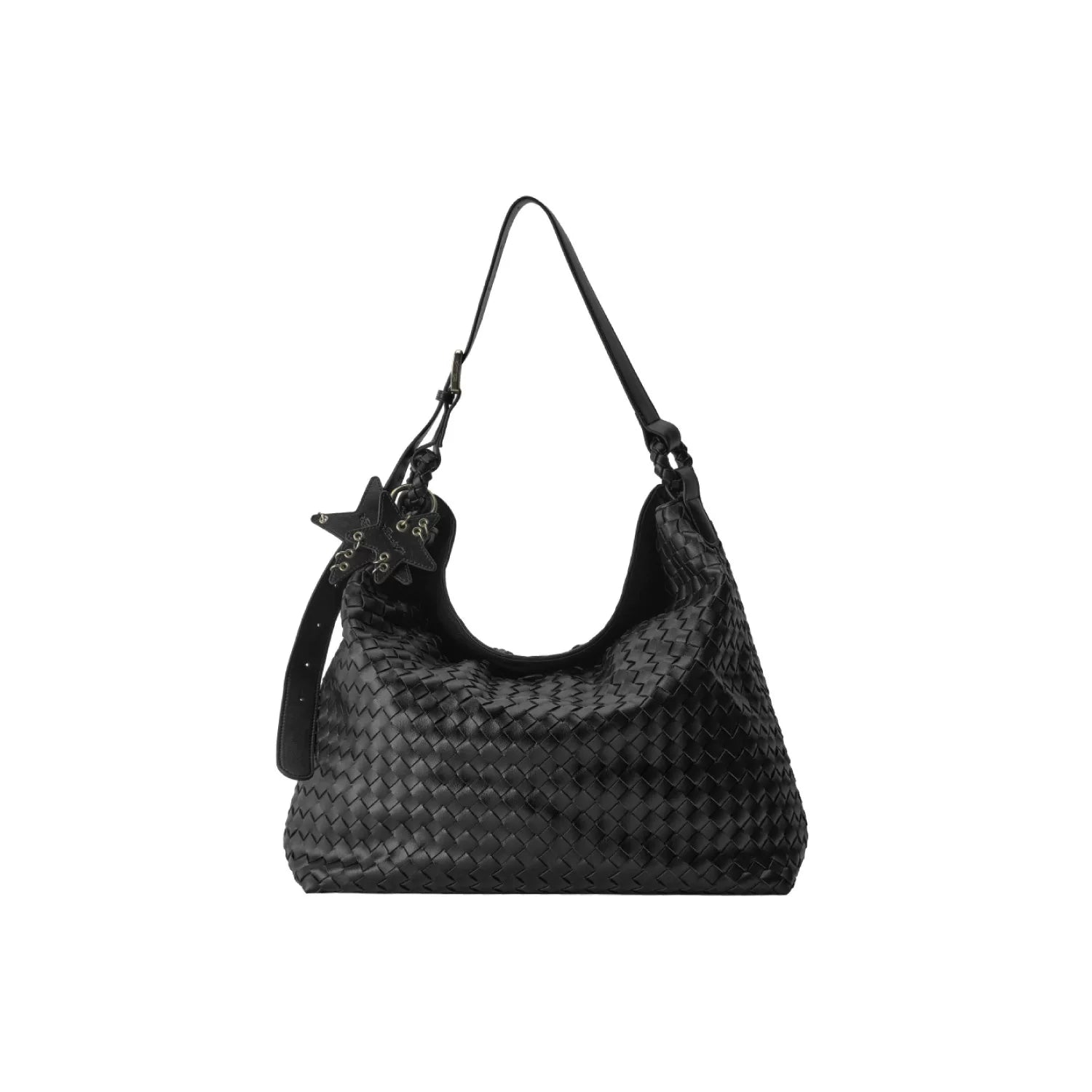 Oversized Woven Suede Tote Shoulder Bag ECODAY