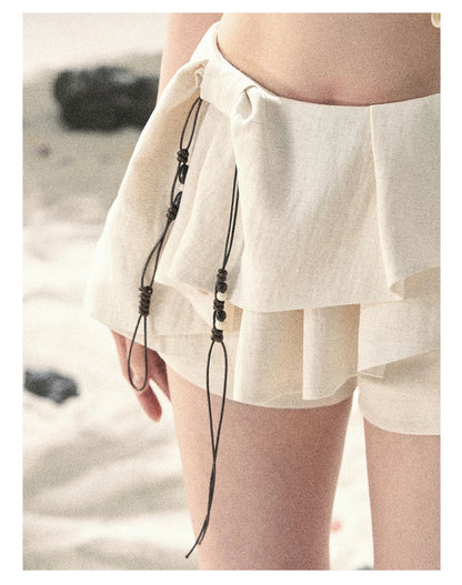 Layered Ruffle Mini Skirt