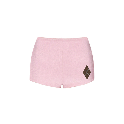 Deep V Knit Pleated Mini Dress &amp; Shorts Set