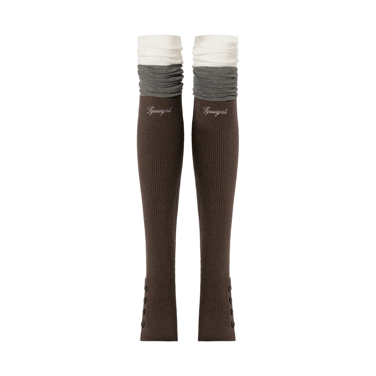 Split-Detail Over-Knee Knit Socks