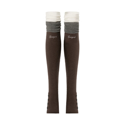 Split-Detail Over-Knee Knit Socks