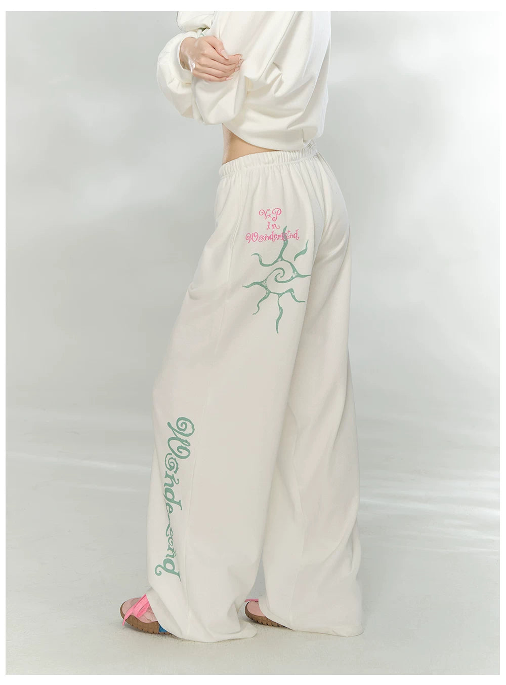 Printed Waffle Knit Hoodie &amp; Pants Set