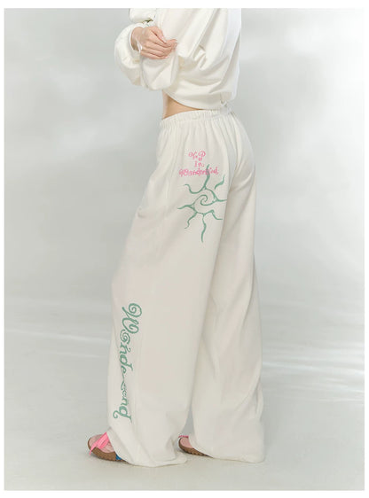 Printed Waffle Knit Hoodie &amp; Pants Set