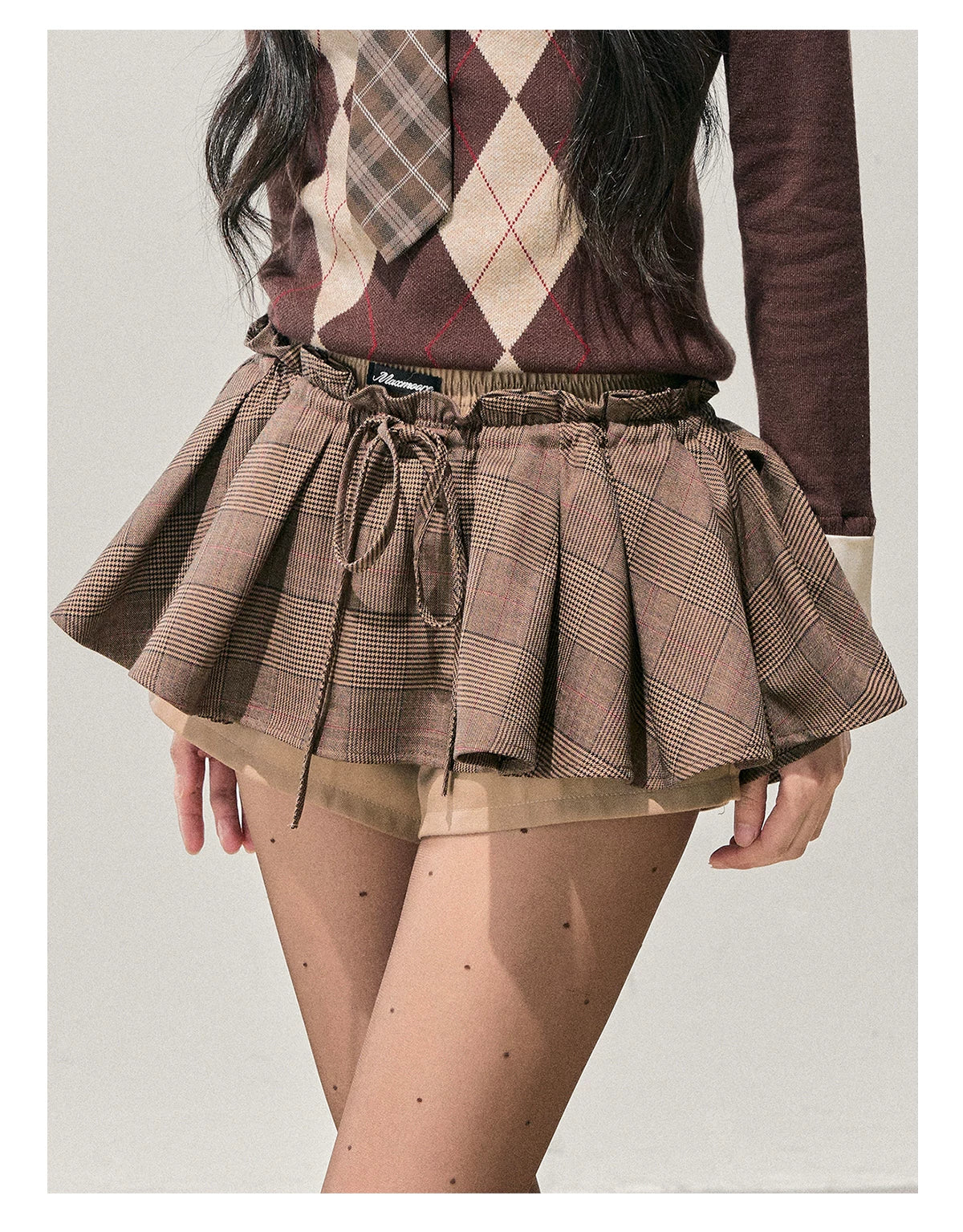 American-Style Puff A-Line Mini Skirt
