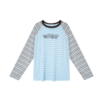 Lyocell Stripe Embroidered Blouse