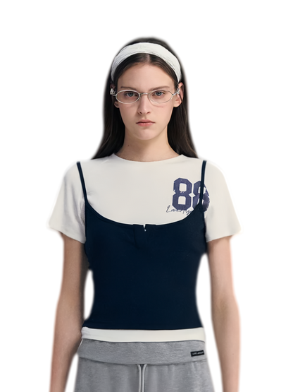 Vintage Layered Raglan Tee