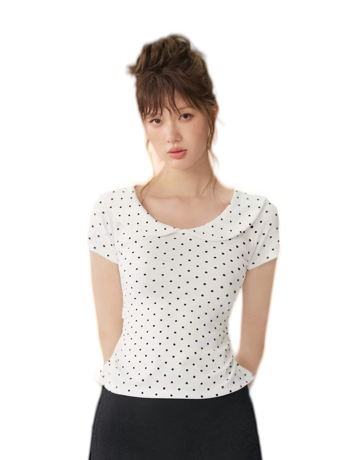 Polka Dot Tie Back T-Shirt