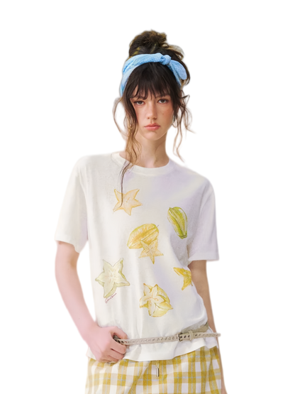 Starfruit Print T-Shirt