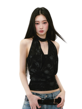 VIA PITTI Draped Cowl Neck Halter Slim Tank Top – Vest & Tank Tops
