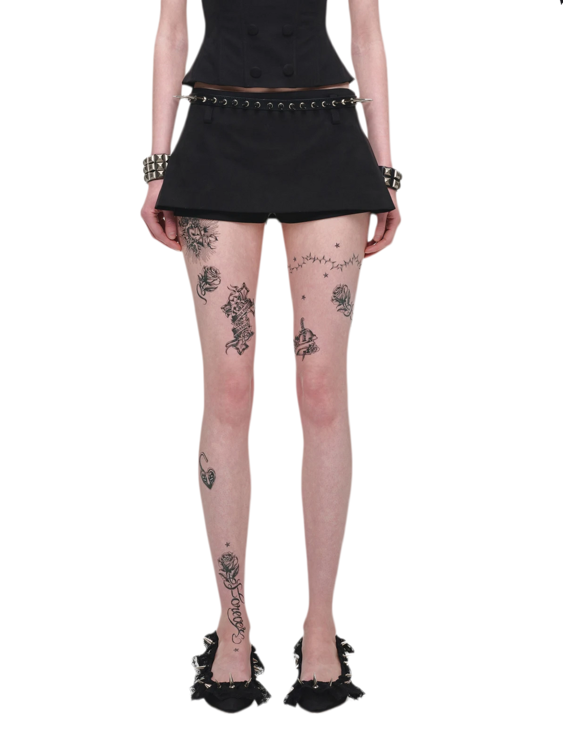 Structured A-Line Mini Skirt