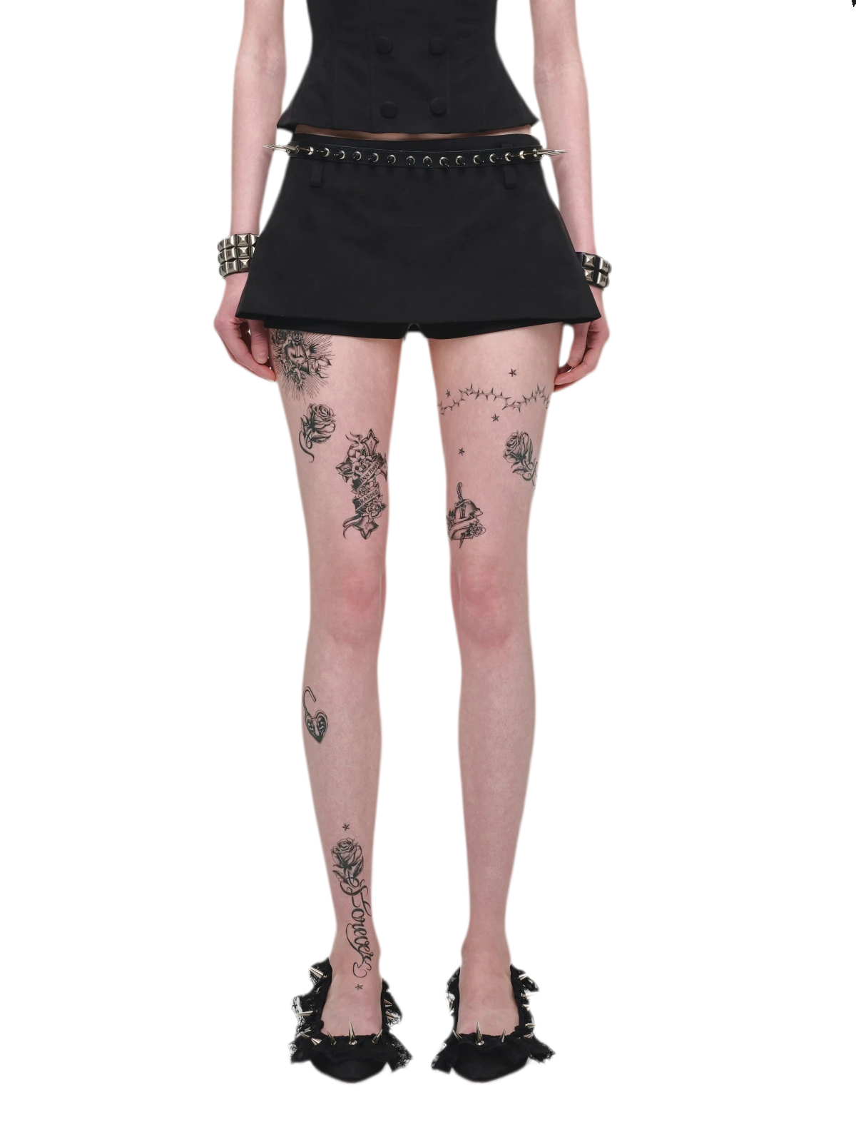 Structured A-Line Mini Skirt